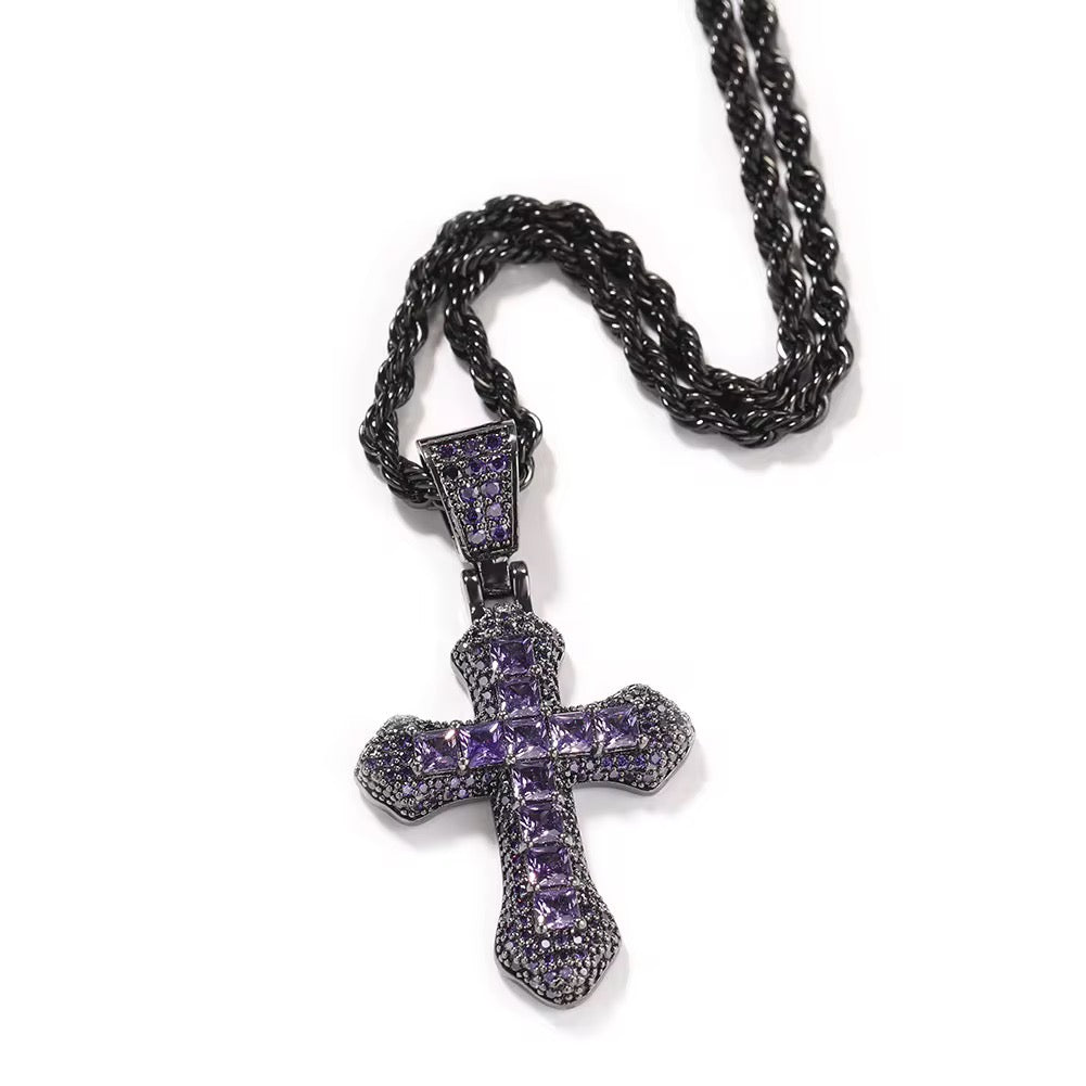 Pendente Croce Gotica Baguette