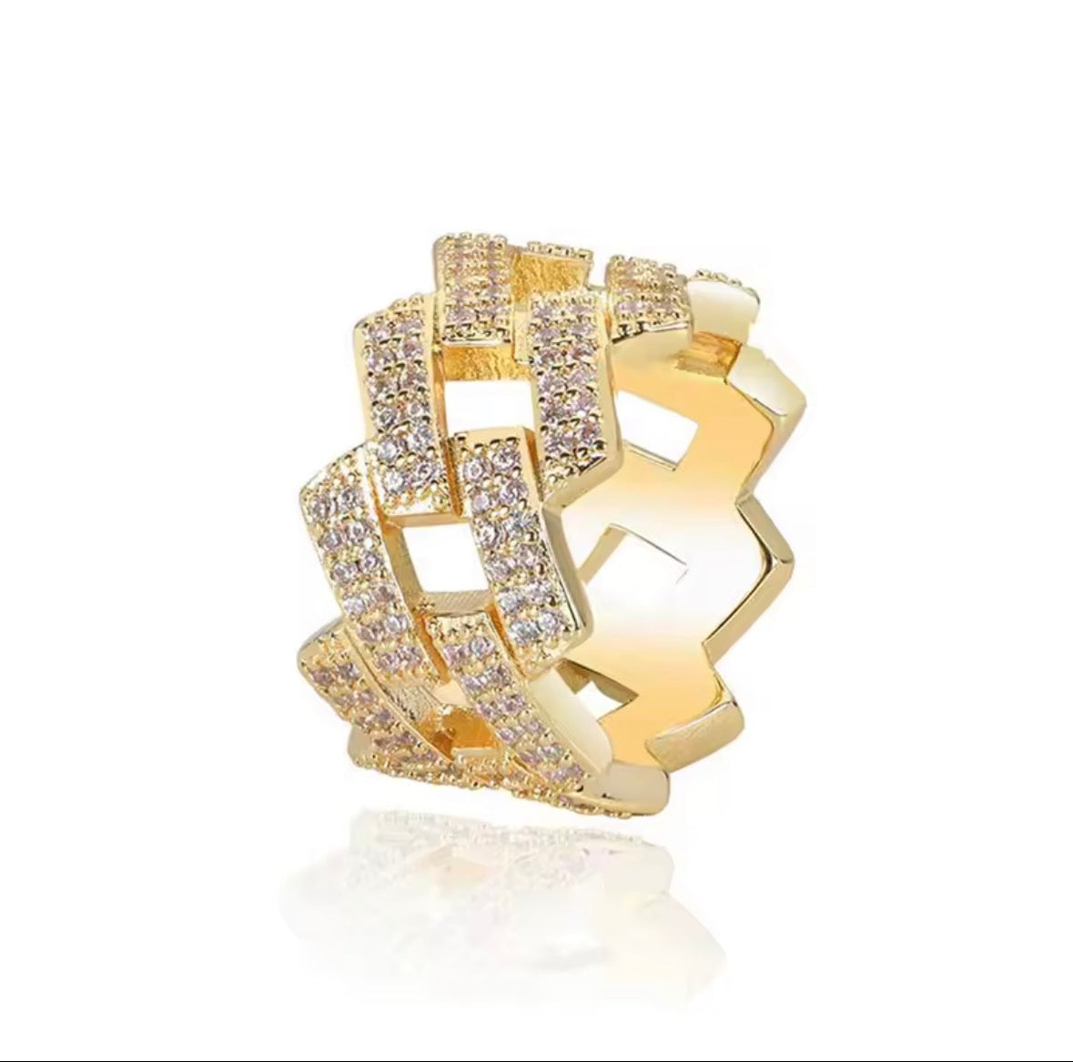 Anello Cuban ZigZag