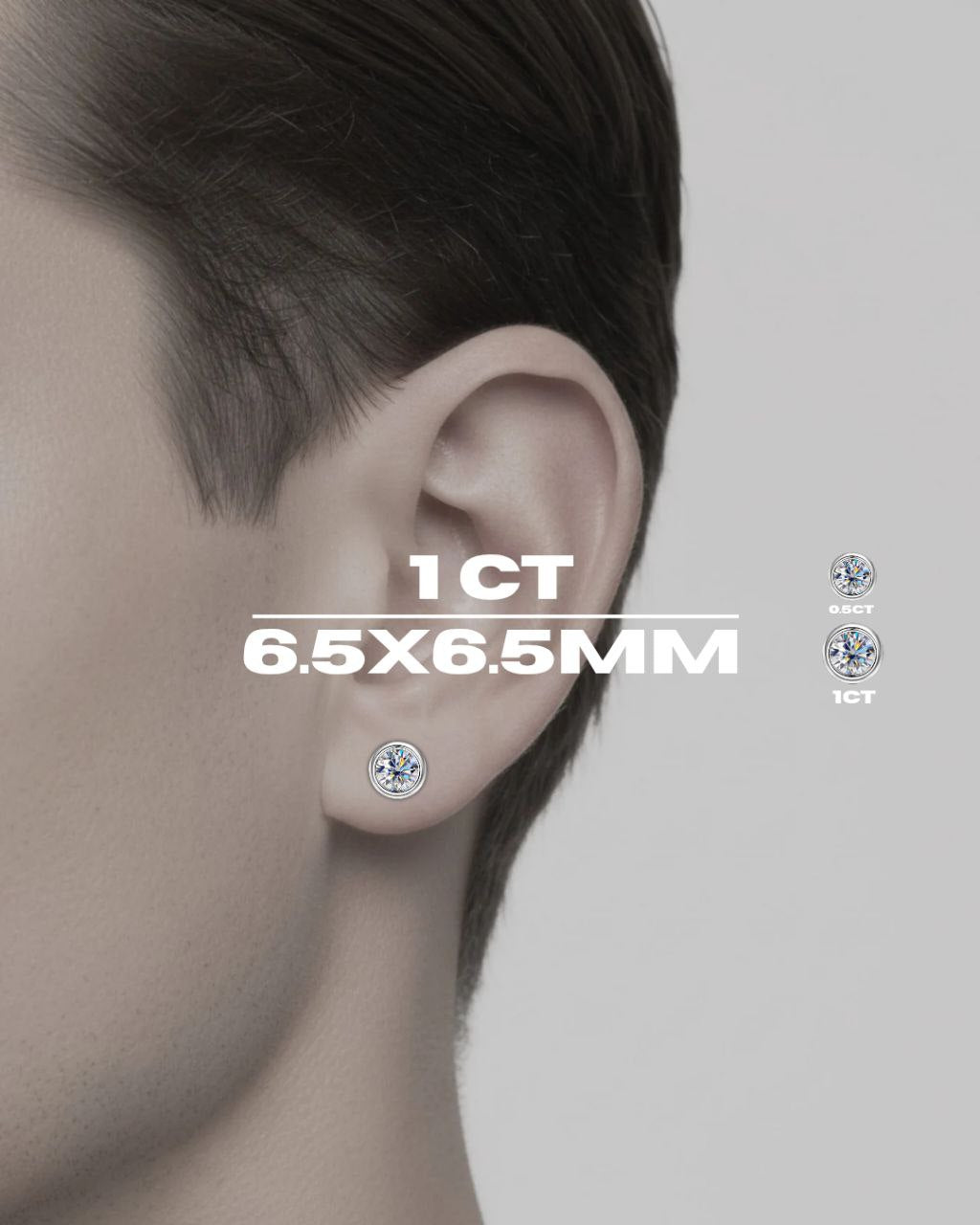 Orecchini Punto Luce (Argento & Moissanite)