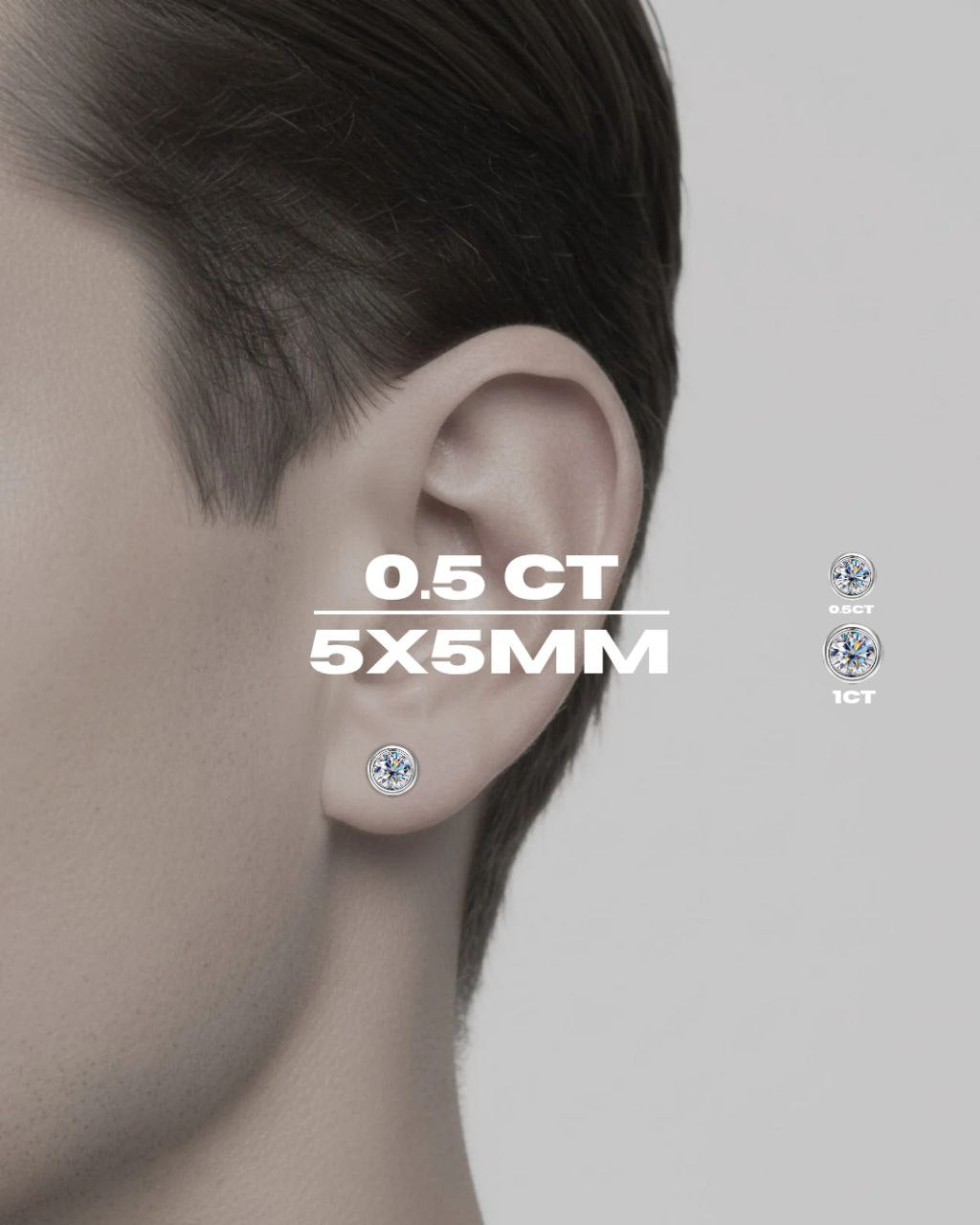 Orecchini Punto Luce (Argento & Moissanite)