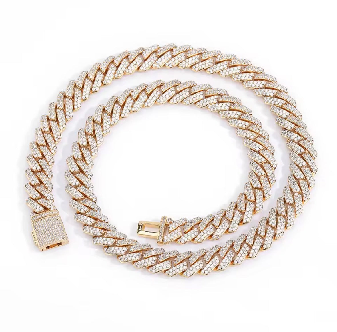 Collana Cuban Micro Pavè