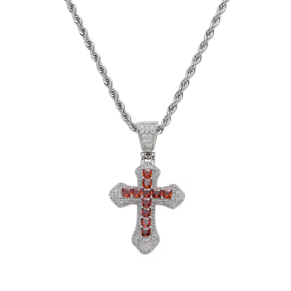 Pendente Croce Gotica Baguette