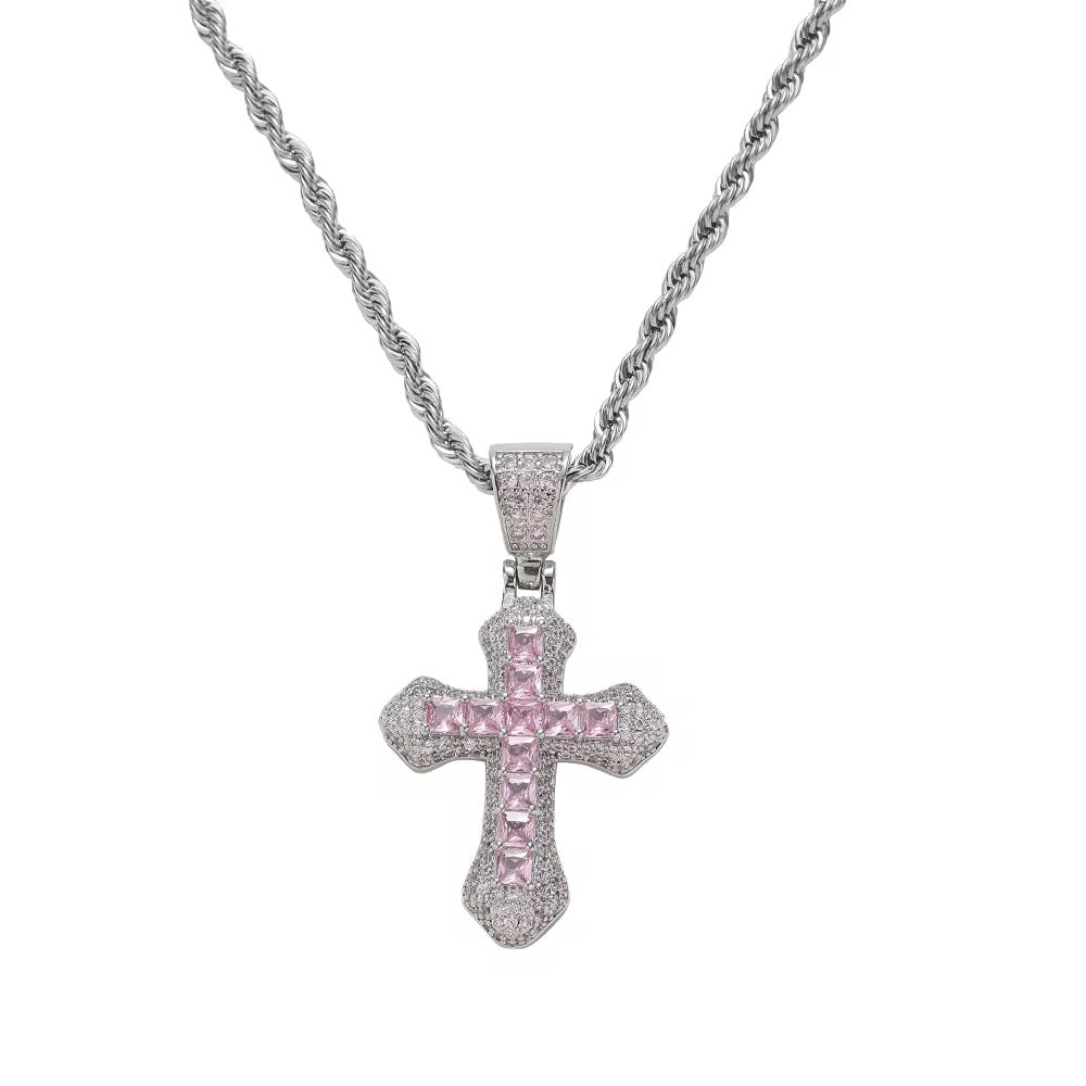 Pendente Croce Gotica Baguette