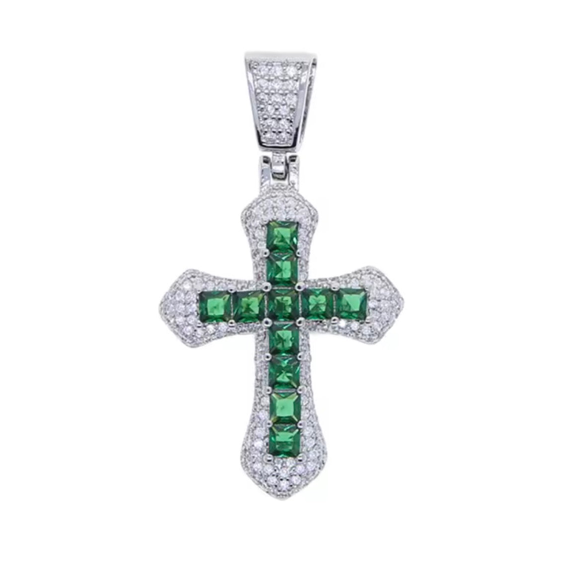Pendente Croce Gotica Baguette