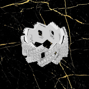Apri immagine nella presentazione, Anello Cuban ZigZag
