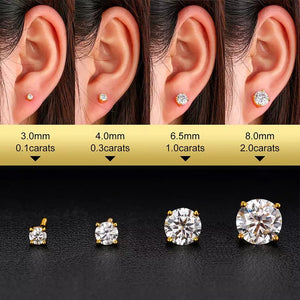 Micro Pavè Moissanite Earrings (925)