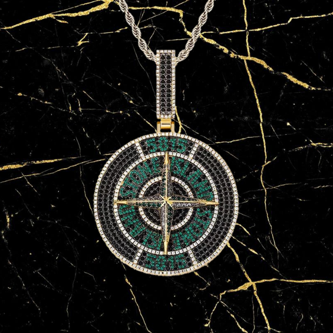 Stone island hotsell pendant necklace