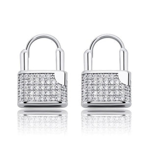 Open image in slideshow, Padlock Earrings 
